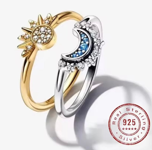 Pierścionek Słońce & Księżyc – Wieczna Równowaga™